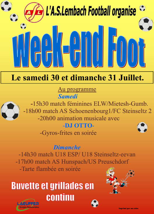 Week-end Foot 30 07 2016