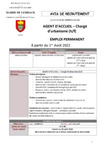 AVIS DE RECRUTEMENT